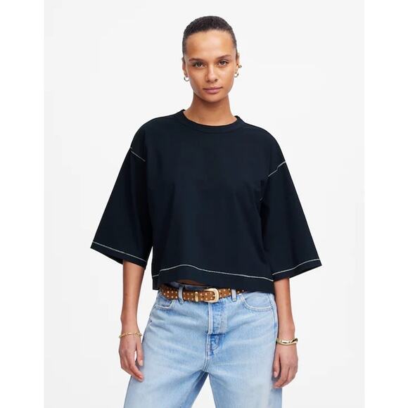 NWT Madewell Wide Sleeve Boxy Tee Size XS - Picture 1 of 8